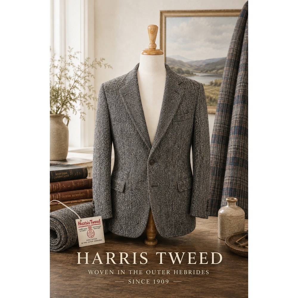 Harris Tweed 42 Academia Quiet Luxury Blazer Jacket Coat Grad Wedding Prom